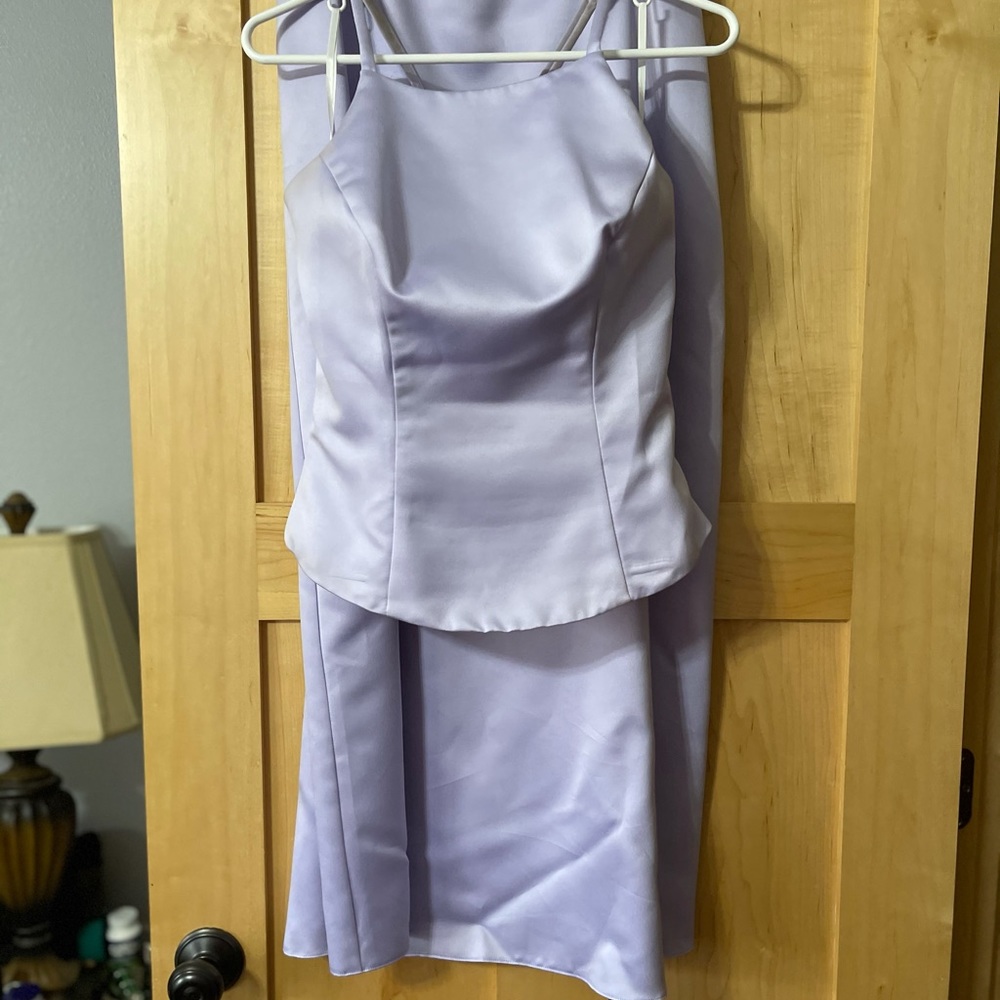 Light purple formal bridesmaid dress